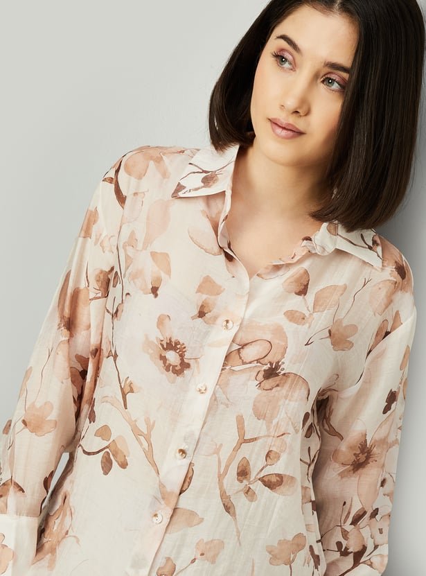 Women Floral Print Shirt - Image 4