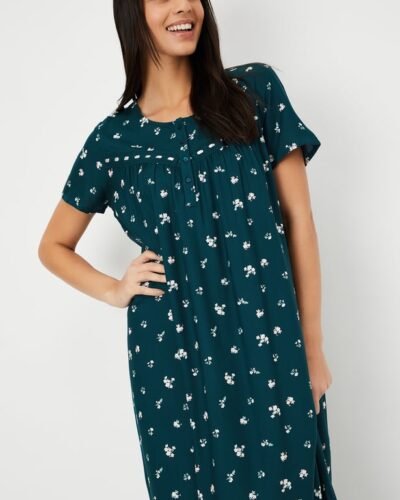 Women Printed Maxi Nightgown