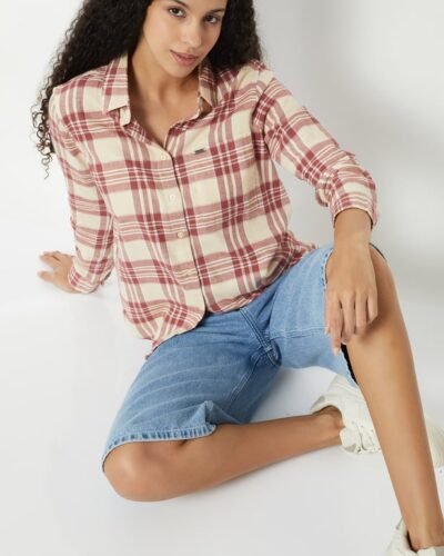 Women Checked Oversized Shirt