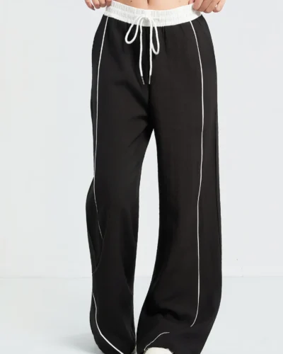 Drawstring Wide Leg Pants