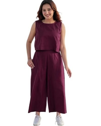Sleeve Less Co Ord Set for Women | Co Ord Set for Women (K-131-134)