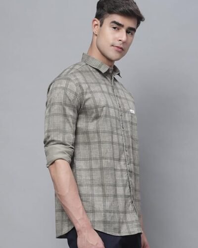 Majestic Man Cotton Checkered Casual Shirt For Men