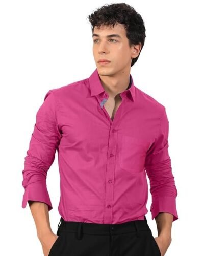 Men's Regular Fit Soft Cotton Blend Casual Combo Shirt with Pocket Design