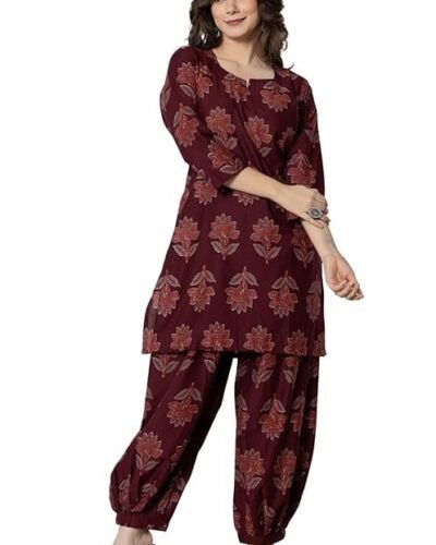 Women's Pure Cotton Printed Straight Kurta Set