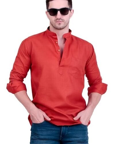 XJARVIS Ethno Men’s Cotton Blend Ethnic Kurta Style Shirt