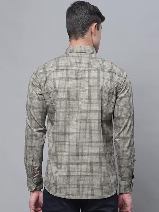 Majestic Man Cotton Checkered Casual Shirt For Men - Image 4