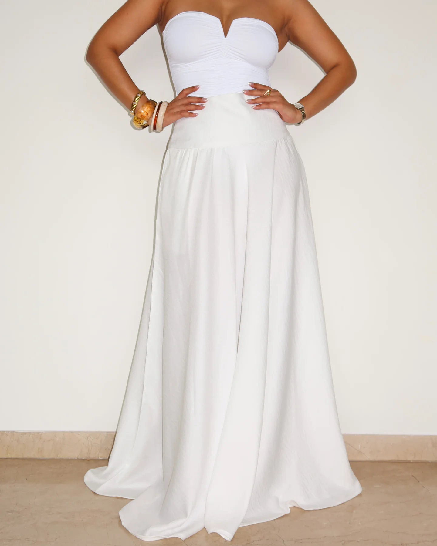 Soft Gathered Maxi Skirt - Image 2