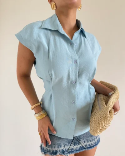 Snap Fit Cotton Tailor Shirt