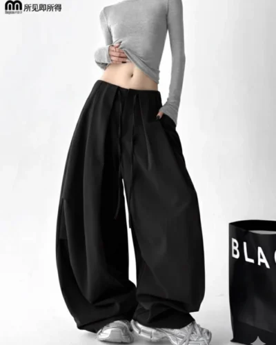 Draped Edit Wide Leg Pants