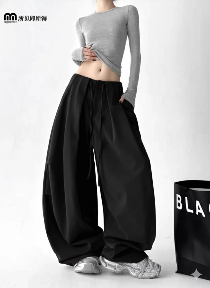 Draped Edit Wide Leg Pants