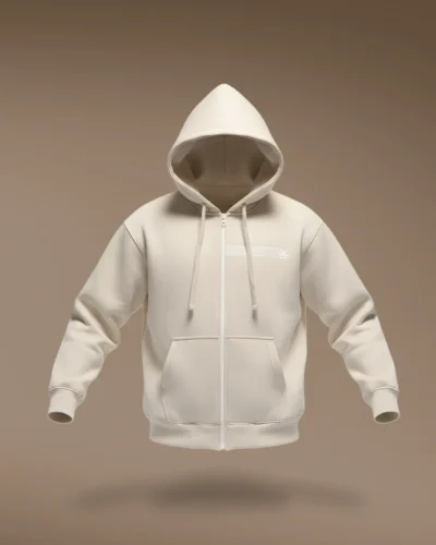 Men's casual sweatshirt with print design | Beige