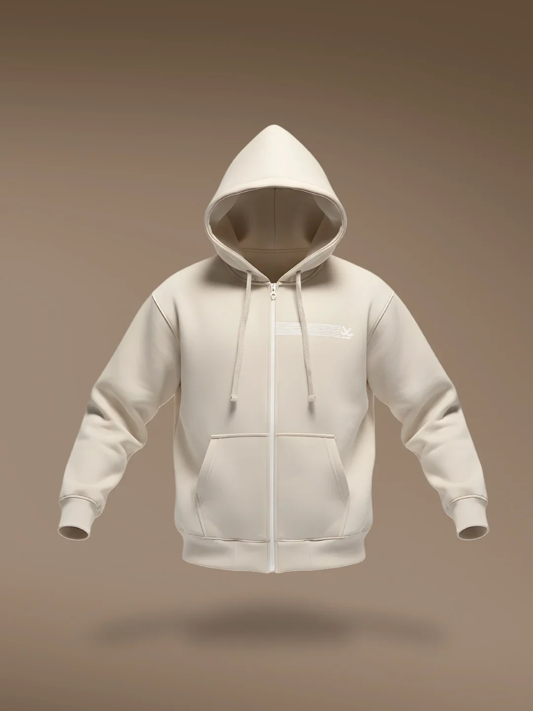 Men's casual sweatshirt with print design | Beige